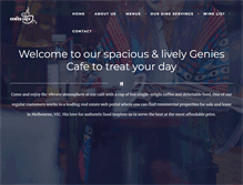 Tablet Screenshot of geniescafe.com.au